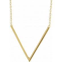 14K Yellow V 16-18 Necklace - 65213260000P