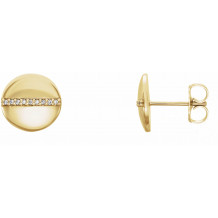14K Yellow .04 CTW Diamond Circle Earrings - 862406005P
