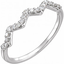 14K White 1/5 CTW Diamond Stackable Ring - 123052600P