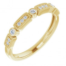 14K Yellow 1/10 CTW Diamond Stackable Ring - 65197760000P