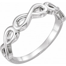 14K White Stackable Infinity-Inspired Ring - 51618101P