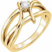 14K Yellow 1/8 CT Diamond Ring - 122904601P