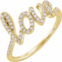 14K Yellow 1/4 CTW Diamond Love Ring - 653604600P
