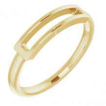 14K Yellow Open Bar Ring - 51742102P