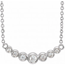 14K White 1/5 CTW Diamond 16-18 Necklace - 86443600P
