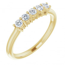 14K Yellow 2.5 mm Round 1/3 CTW Diamond Anniversary Band - 123844709P