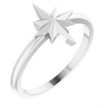 14K White Starburst Ring - 51945101P