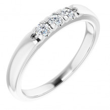 14K White 1/5 CTW Diamond French-Set Anniversary Band - 124030602P