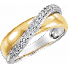 14K Yellow & White  1/5 CTW Diamond Ring - 65198760000P