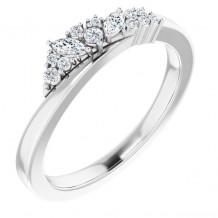14K White 1/5 CTW Diamond Scattered Ring - 124133600P