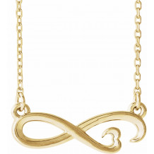 14K Yellow Infinity-Inspired Heart 16-18 Necklace - 86673601P