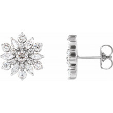 14K White 1 CTW Diamond Earrings - 86947600P