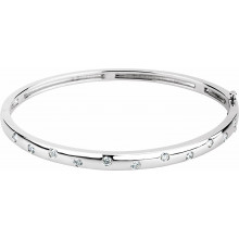 14K White 1/2 CTW Diamond Bangle Bracelet - 60890101P