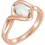 14K Rose Opal Freeform Ring - 71935602P photo