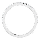 14K White 1/5 CTW Diamond Band for 6x6 mm Cushion Ring - 12214560004P photo 2