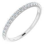 14K White 1/5 CTW Diamond Band for 6x6 mm Cushion Ring - 12214560004P photo