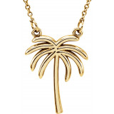 14K Yellow Palm Tree 16 1/2 Necklace - 85879100P photo