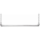 14K White Straight Bar 16-18 Necklace - 860481001P photo