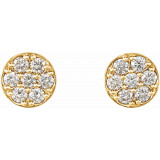 14K Yellow 3/8 CTW Diamond Cluster Earrings - 862896001P photo 2