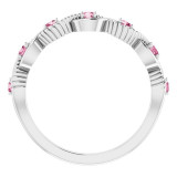14K White Pink Tourmaline Stackable Ring - 720466014P photo 2