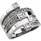 14K White 1 1/3 CTW Diamond Right Hand Ring - 63374291060P photo
