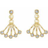 14K Yellow 1/6 CTW Diamond Earrings - 65234360001P photo 2