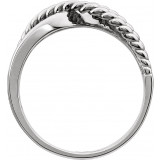 14K White Crossover Rope Design Ring - 861521000P photo 2