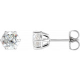 14K White 5.75 mm I1 1 1/2 CTW Diamond 6-Prong Wire Basket Earrings - 292366024P photo