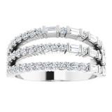 14K White 7/8 CTW Diamond Stacked Ring - 124060600P photo 3