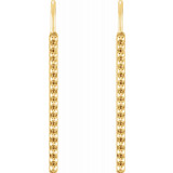 14K Yellow Beaded Earrings - 86499601P photo 2
