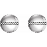 14K White .05 CTW Diamond Circle Earrings - 862406006P photo 2