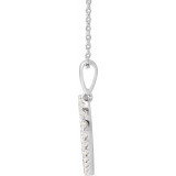 14K White 1/2 CTW Diamond Heart 18 Necklace - 67533101P photo 2
