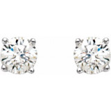 14K White 1 CTW Diamond Stud Earrings - 6753560098P photo 2