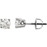 14K White 1 CTW Diamond Stud Earrings - 6753560098P photo