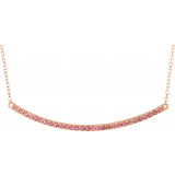 14K Rose Pink Sapphire Bar 16-18 Necklace - 65108570005P photo