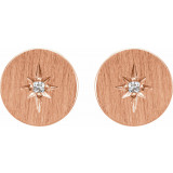 14K Rose .02 CTW Diamond Earrings - 86337604P photo 2