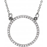 14K White 1/6 CTW Diamond 16 Necklace - 84155104P photo