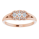 14K Rose 1/5 CTW Diamond Stackable Ring - 124026606P photo 3