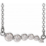 14K White 1/4 CTW Diamond Graduated 18 Necklace - 86860615P photo
