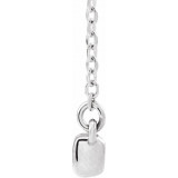 14K White 1/2 CTW Diamond French-Set Bar 16 Necklace - 86969720P photo 2