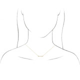 14K White 1/2 CTW Diamond French-Set Bar 16 Necklace - 86969720P photo 3