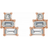 14K Rose 1/4 CTW Diamond Geometric Cluster Earrings - 86895602P photo 2