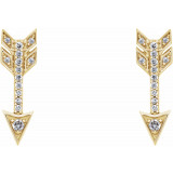 14K Yellow 1/6 CTW Diamond Arrow Earrings - 65243560003P photo 2