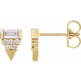 14K Yellow 1/4 CTW Diamond Geometric Earrings - 87063601P photo