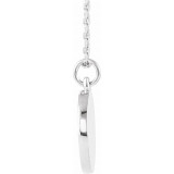 14K White Starburst Disc 16-18 Necklace - 86649600P photo 2