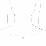 14K White Starburst Disc 16-18 Necklace - 86649600P photo 3