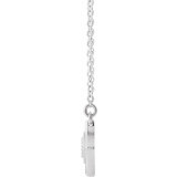 14K White Vintage-Inspired Bar 16 Necklace - 86877600P photo 2