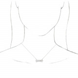 14K White Vintage-Inspired Bar 16 Necklace - 86877600P photo 3