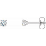 14K White 1/2 CTW Diamond 4-Prong Cocktail-Style Earrings - 297626076P photo