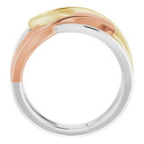 14K Tri-Color Criss-Cross Ring - 65240760000P photo 2
